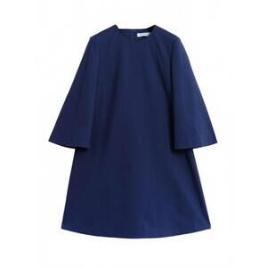 NEW HARRIS WHARF women's bell sleeve dress in indigo